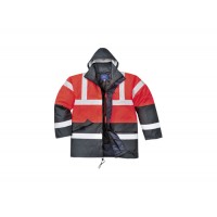 PARKA IMPERMEÁVEL VERMELHO/AZUL ESCURO S466